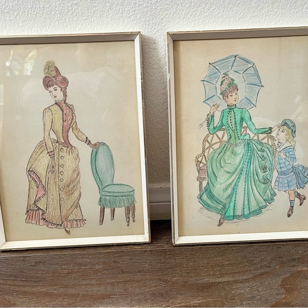 Vintage Fashion Illustration Prints